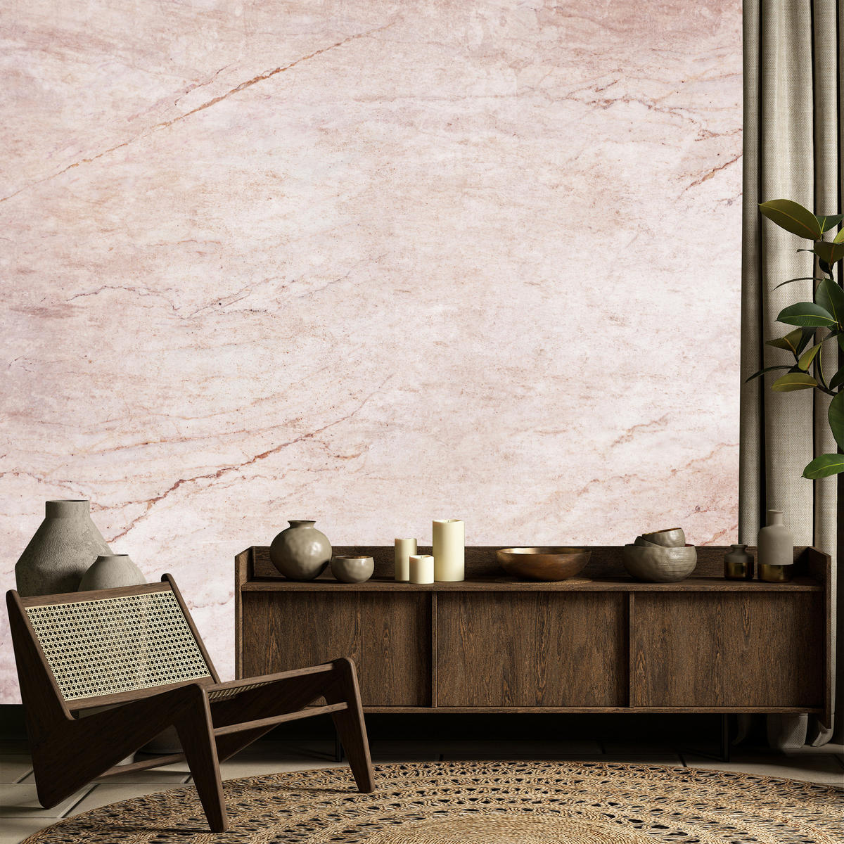 FOTOTAPETE für Wohnzimmer Beton Abstraktion 450x315 - Rosa, Papier (450/315cm) - Muralo