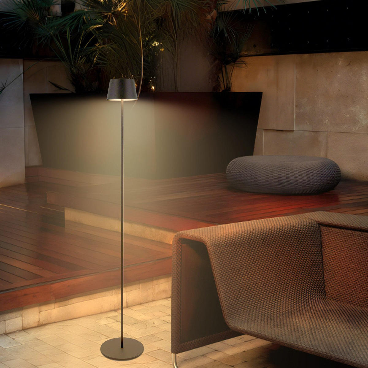 STEHLAMPE Kira 13/20/120 cm - Schwarz, Metall (13/20/120cm) - ZMH