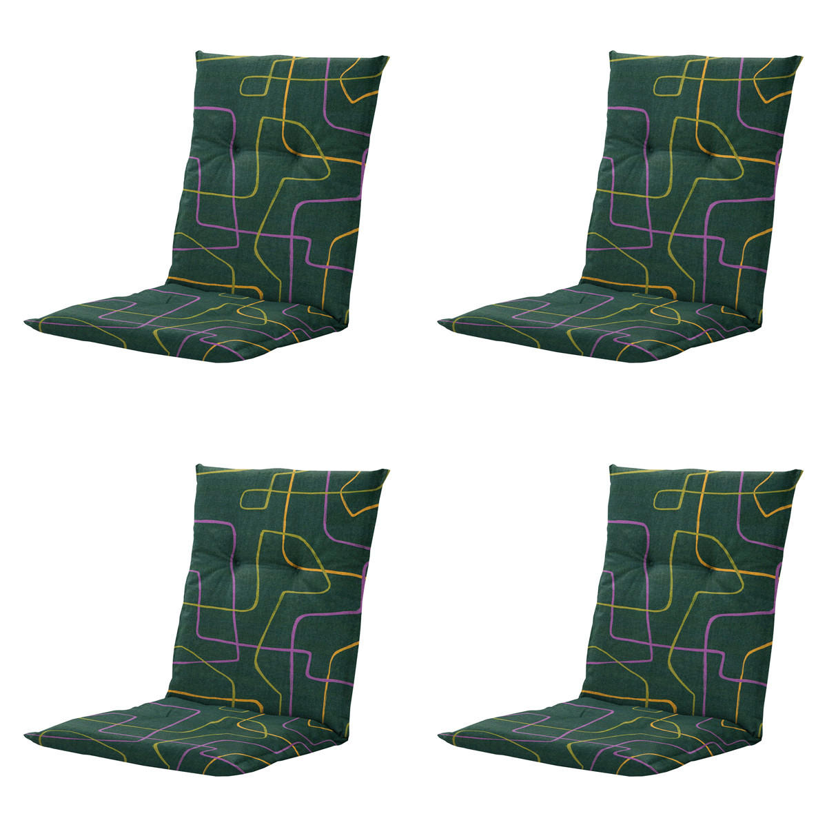GARTENSTUHLKISSEN Joah 105/50 cm 4er-Set - Grün, Textil (50/6/105cm) - Madison