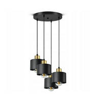 PENDELLEUCHTE BLACKSPOT - Goldfarben/Schwarz, Metall (35/35/80cm) - kiki design