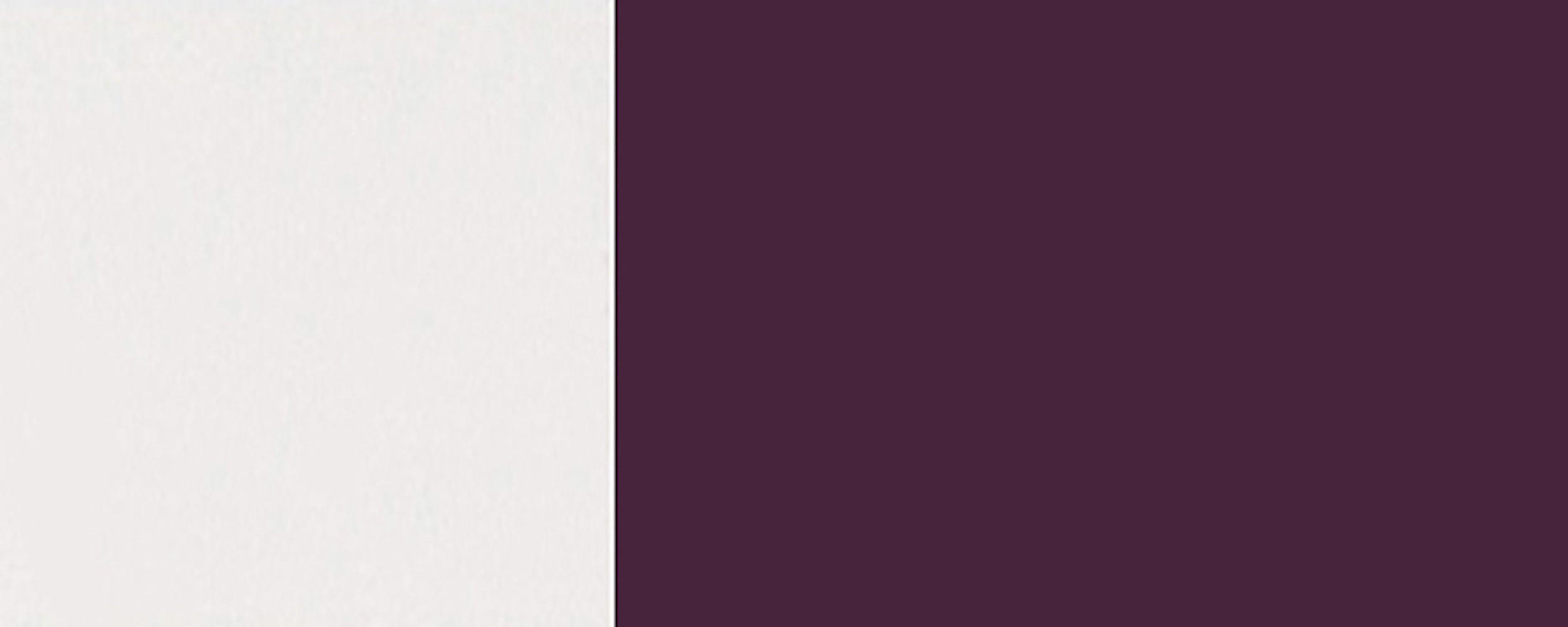 WINKELKÜCHE Brerra Cdb purpurviolett lackiert / weiß matt 13-teilig - Violett/Weiß, Holzwerkstoff (490/168/50cm) - Feldmann-Wohnen