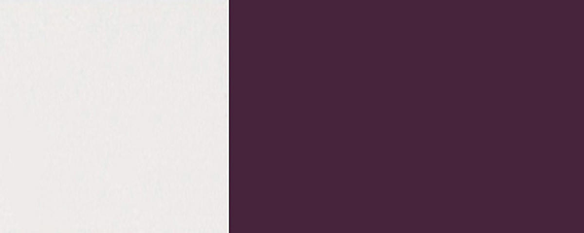 WINKELKÜCHE Brerra Cdb purpurviolett lackiert / weiß matt 13-teilig - Violett/Weiß, Holzwerkstoff (490/168/50cm) - Feldmann-Wohnen