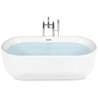 BADEWANNE FREISTEHEND 80x170x59 cm weiß Pinel - Weiß, Kunststoff (80/59/170cm) - Beliani