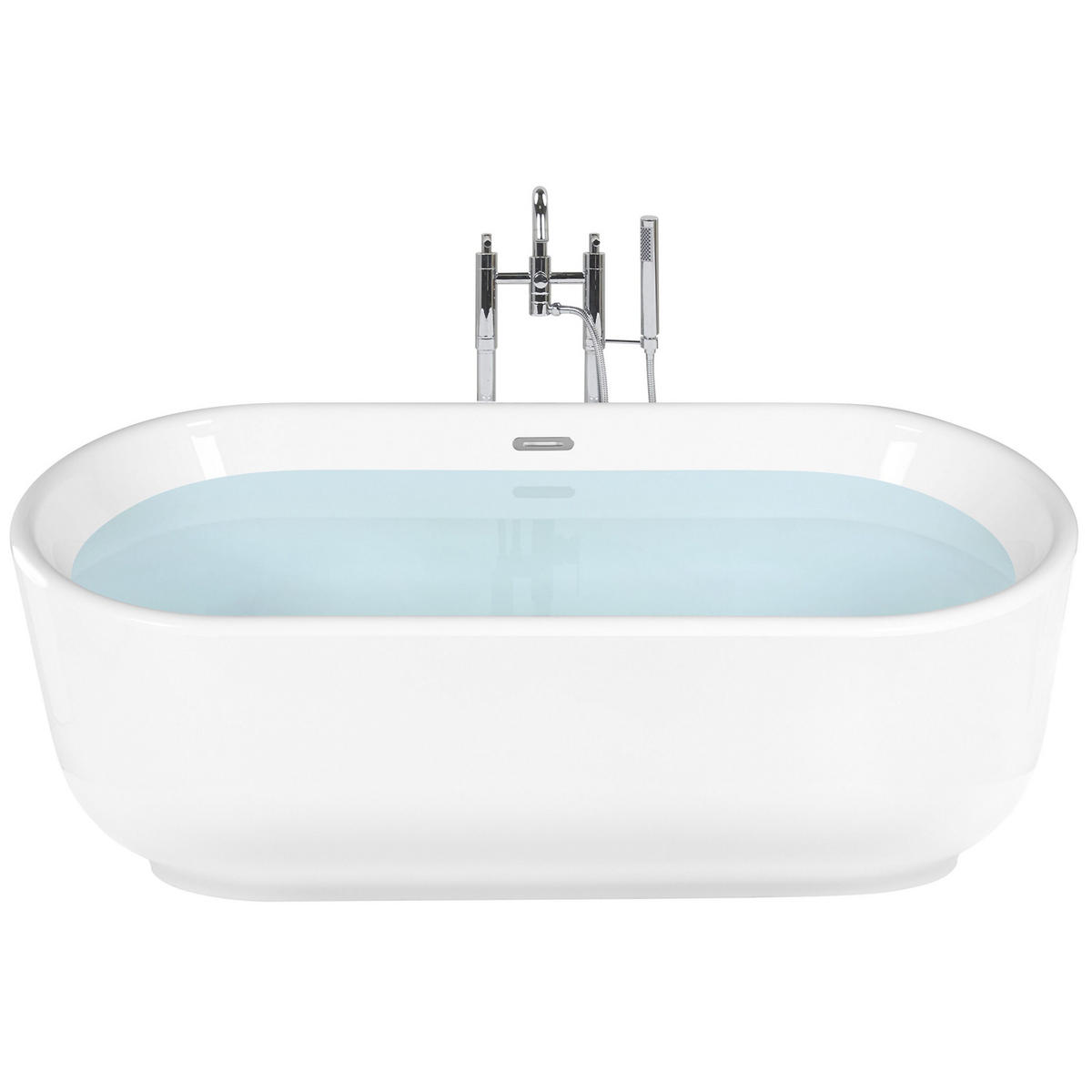 BADEWANNE FREISTEHEND 80x170x59 cm weiß Pinel - Weiß, Kunststoff (80/59/170cm) - Beliani