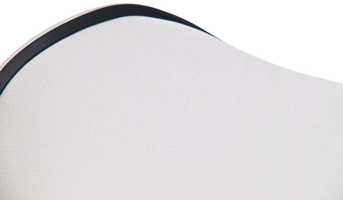 BARHOCKER Shangrila, 2er Set, Gestell Metall in Chromoptik, Kunstleder weiß, - Chromfarben/Weiß, Kunststoff/Textil (45/91/45cm) - TPFLiving