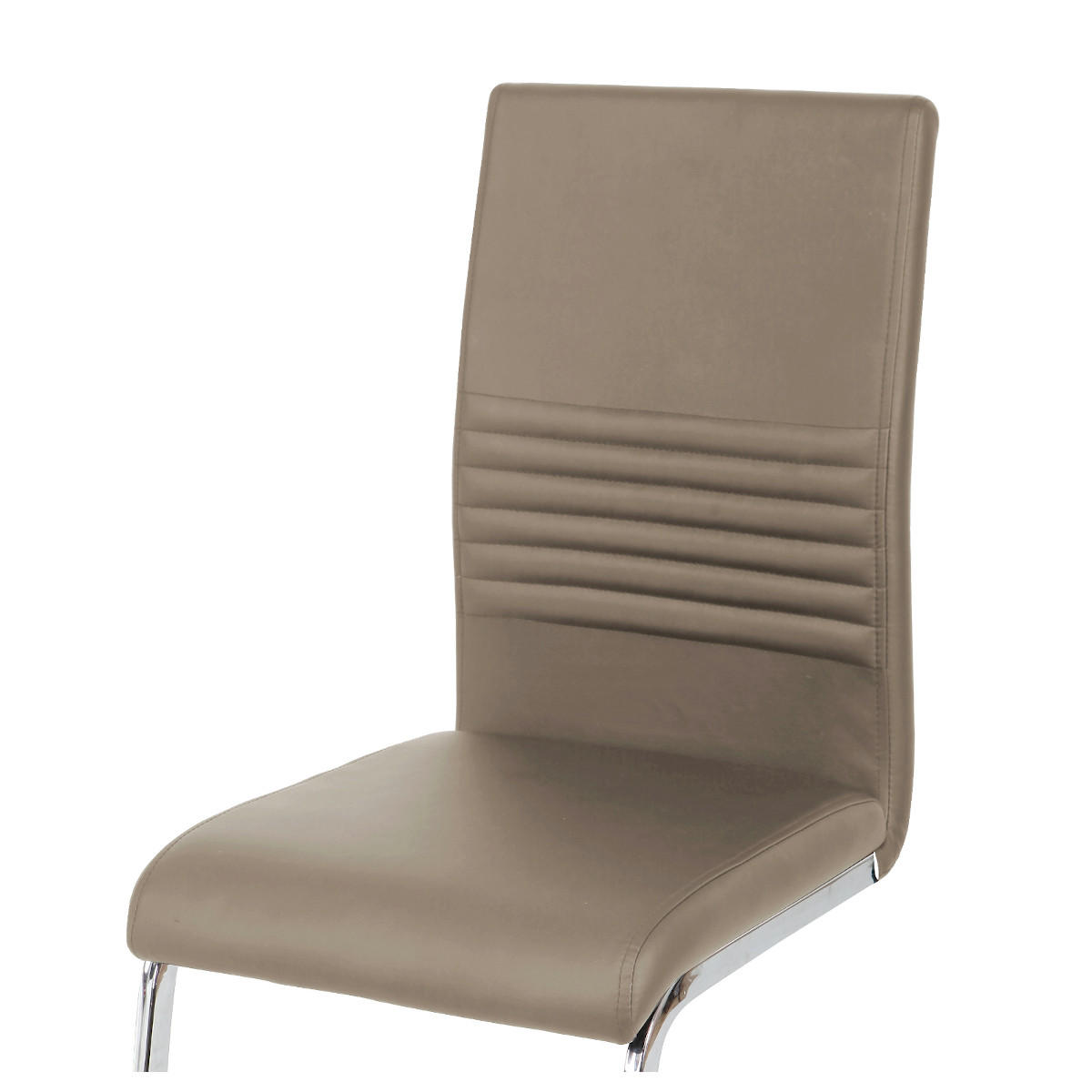 SCHWINGSTUHL LUCY Freischwinger 2er Set Kunstleder Taupe - Beige, Textil (43/98/49cm) - SVITA