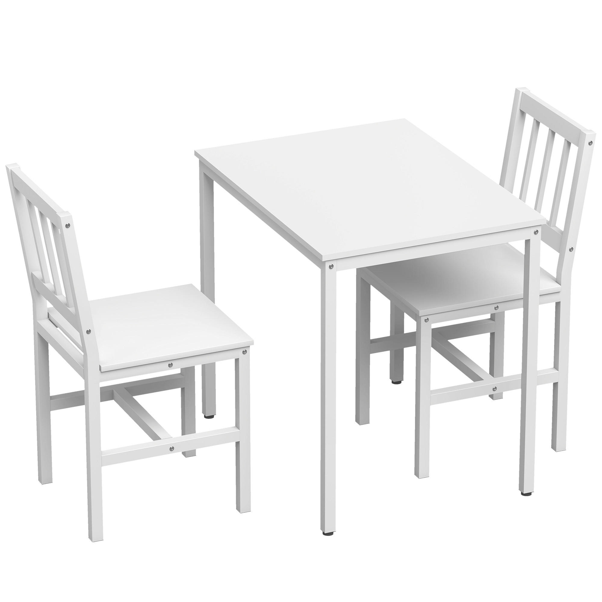 Homcom Essgruppe Weiß 60x75x80 cm