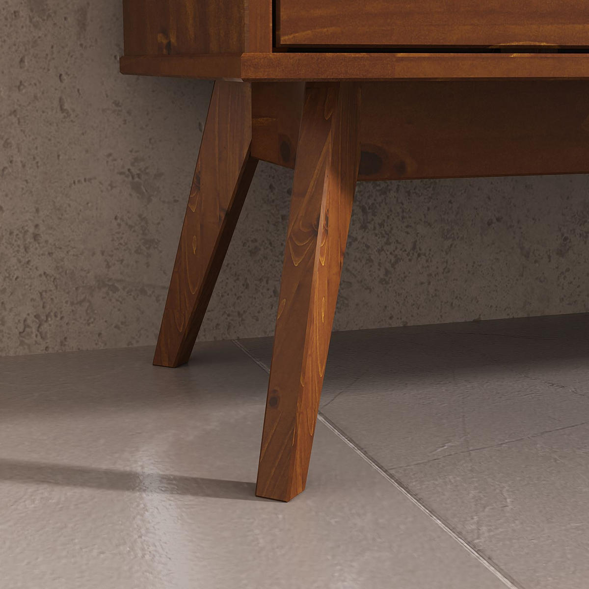 LOWBOARD TIVOLI - Kastanienfarben, Holz (180/52/41cm) - IDIMEX