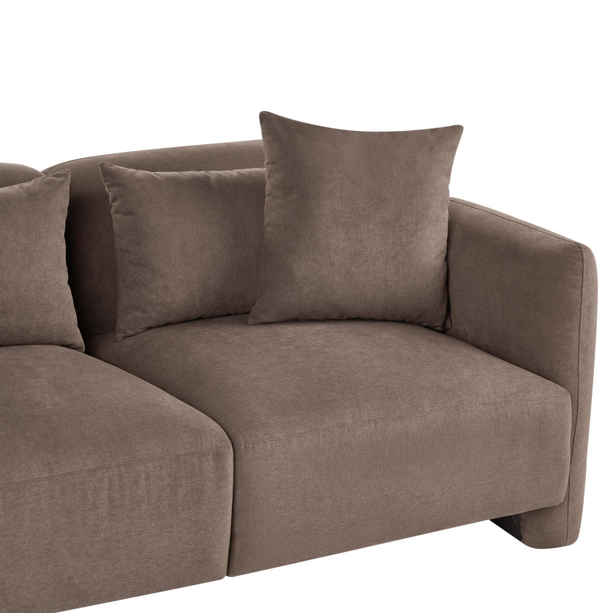 POHOVKA 3-místná Látka Hnědá Ekenes - hnědá, textil (182/72/90cm) - Beliani