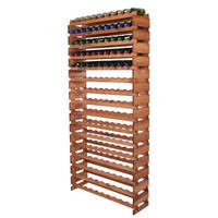 WEINREGAL VINOTECA FLEX PRO HxBxT 219x103x28cm 160 Flaschen auf 16 Ebenen Braun geölt - Braun, Holz (103/219/28cm) - PROREGAL