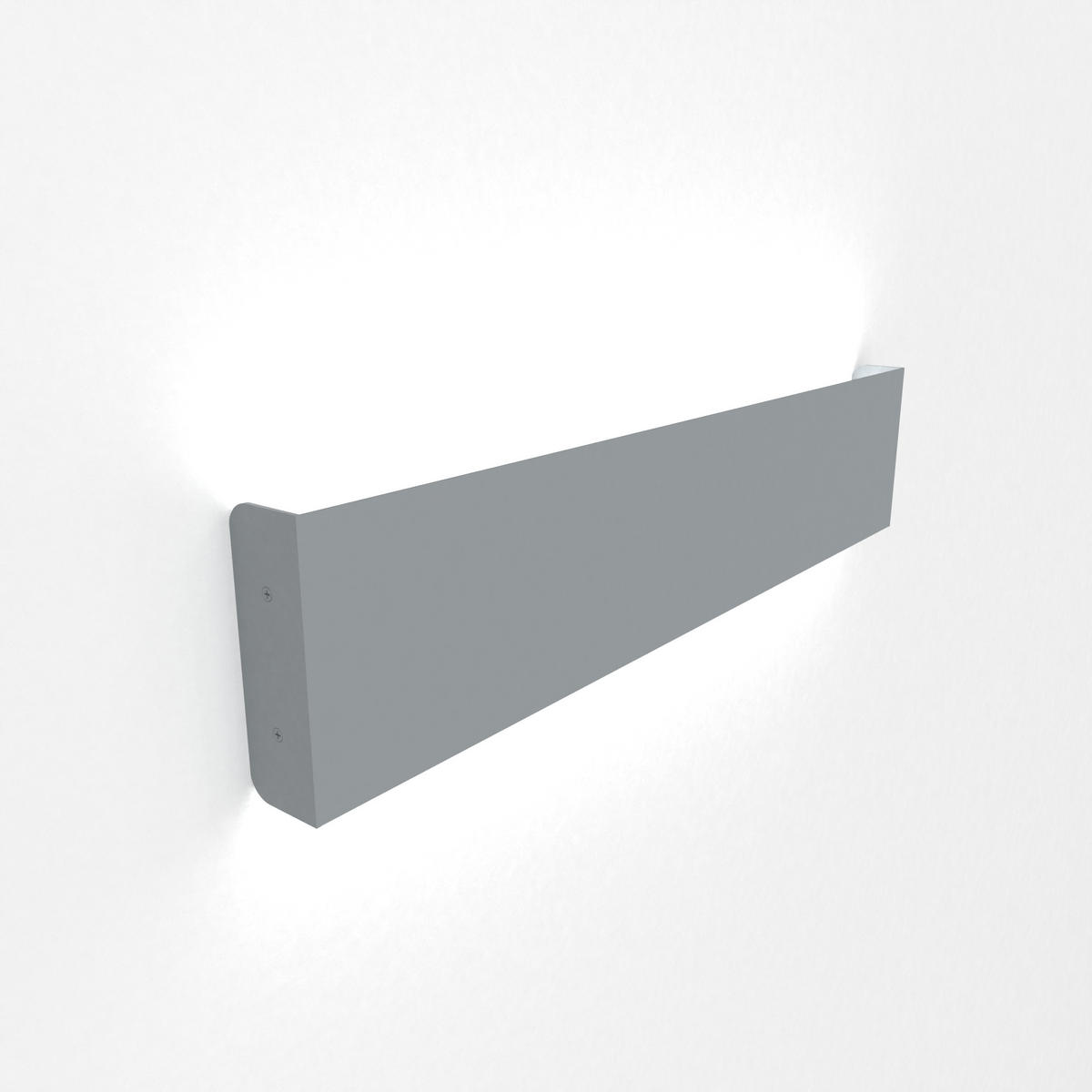 LED-WANDLEUCHTE - Grau, Metall (50.4/11/3.6cm) - Lumicom