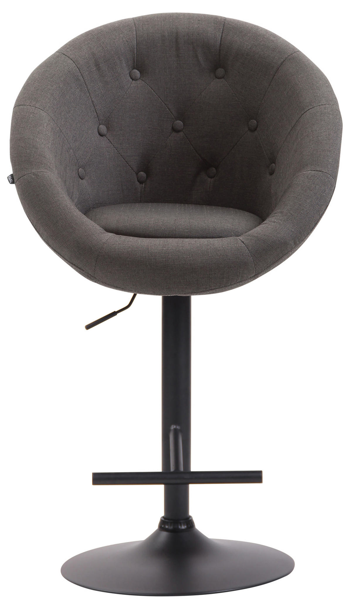 BARHOCKER Landern Stoff schwarz dunkelgrau - Dunkelgrau/Schwarz, Textil (65/128/57cm) - TPFLiving