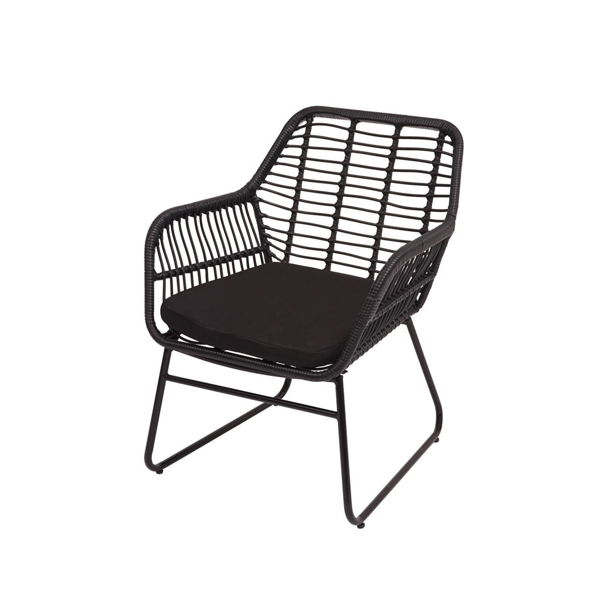 POLYRATTAN GARNITUR G17A Anthrazit, Anthrazit - Anthrazit, Kunststoff - MCW