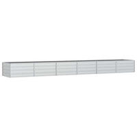 HOCHBEET 480/480/45cm, aus Verzinkter Stahl, Silber - Silberfarben, Metall (80/45/480cm) - vidaXL