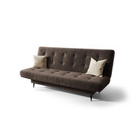 SCHLAFSOFA KONGO 05, Sofa mit Schlaffunktion, Farbe: Braun, Velourstoff - Braun, Textil (200/97/97cm) - O-Sofa