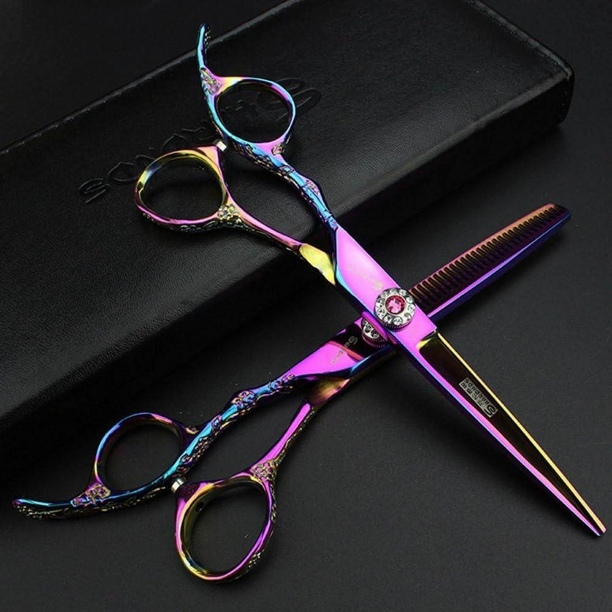 FRISEURSCHEREN Set 6 Zoll Linkshänder 2-teilig - Multicolor, Metall (6/1/17.8cm)