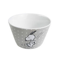 MÜSLISCHALE Snoopy Porzellan Grau mit Punkten 500 ml - Grau, Keramik (14cm) - United Labels