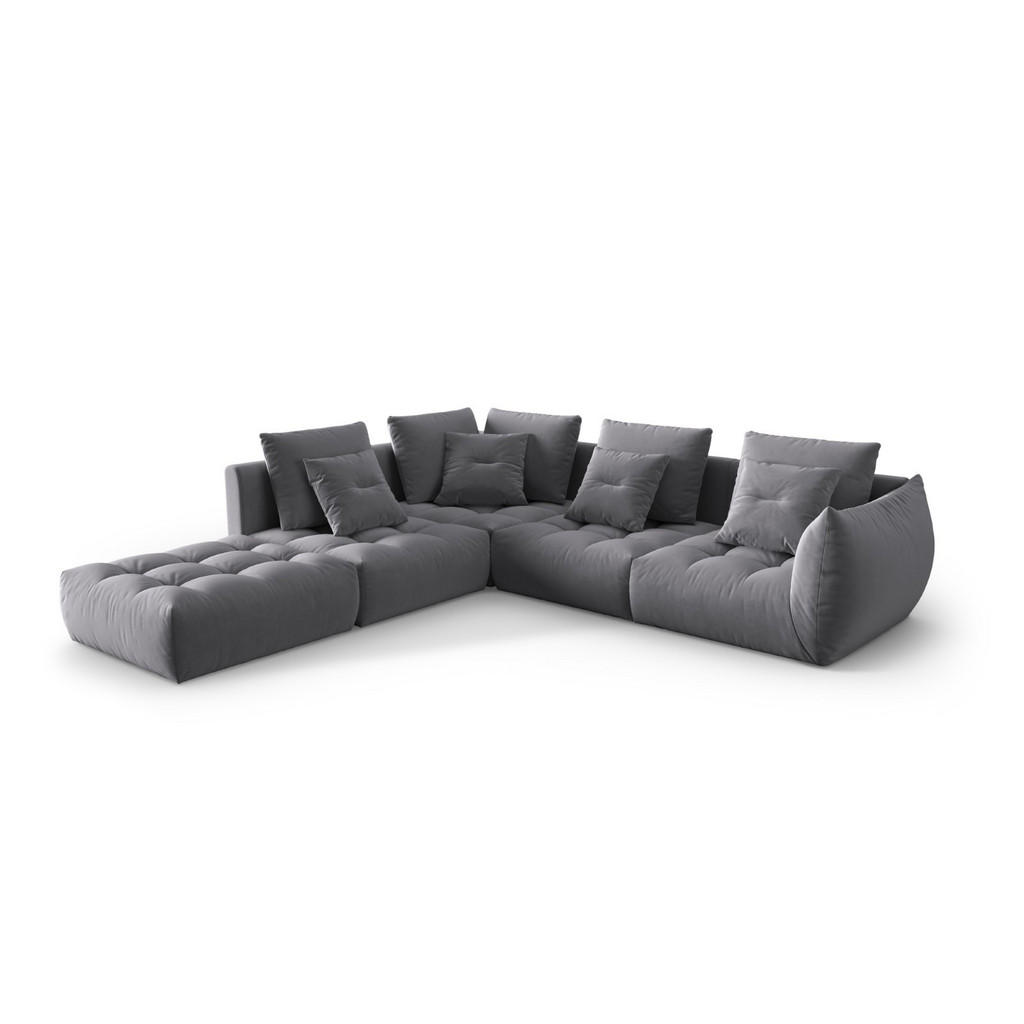 Thumbnail - Micadoni Ecksofa, Dunkelgrau, Textil, 4-Sitzer, L-Form, 316x310 cm, Hergestellt in Europa, Oeko-Tex®, Wohnzimmer, Sofas ...