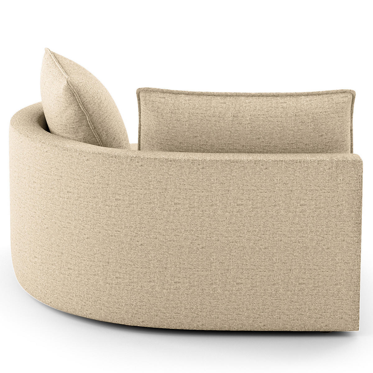 OTTOMANE - modular - Taupe/Schwarz, Kunststoff/Textil (126/82/154cm) - home24