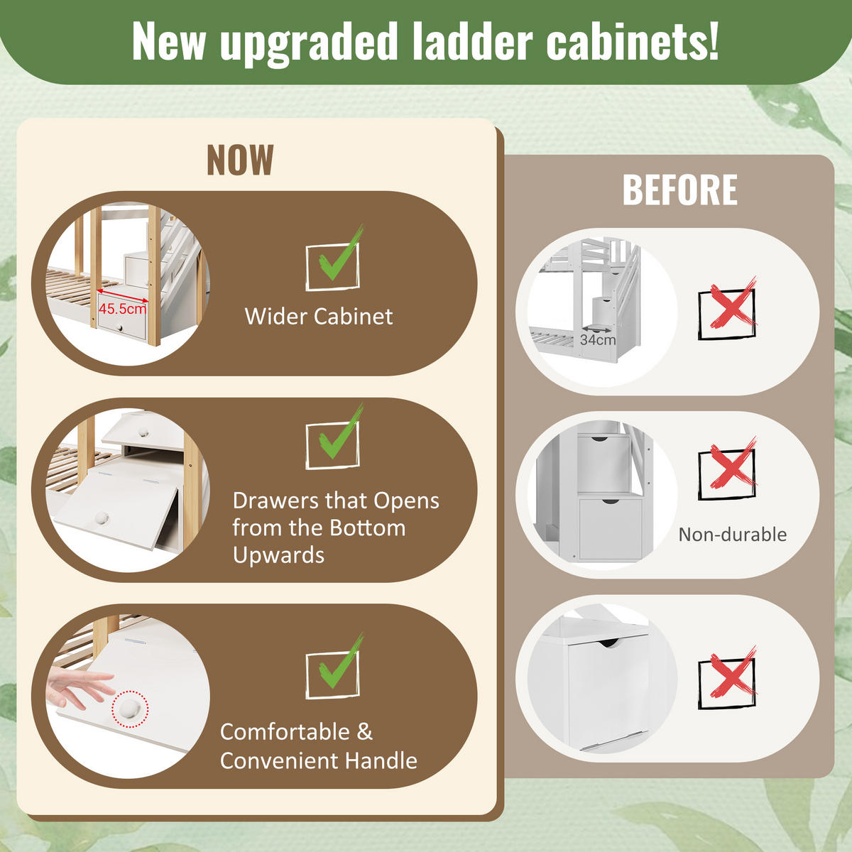 ETAGENBETT Modell Baumhaus Natur & Weiß - Weiß, Holz (90/200cm) - ComfortXL