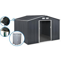 METALL-GARTENHAUS vegas Grau - Grau, Metall (330/210/372cm) - Habitat Garten