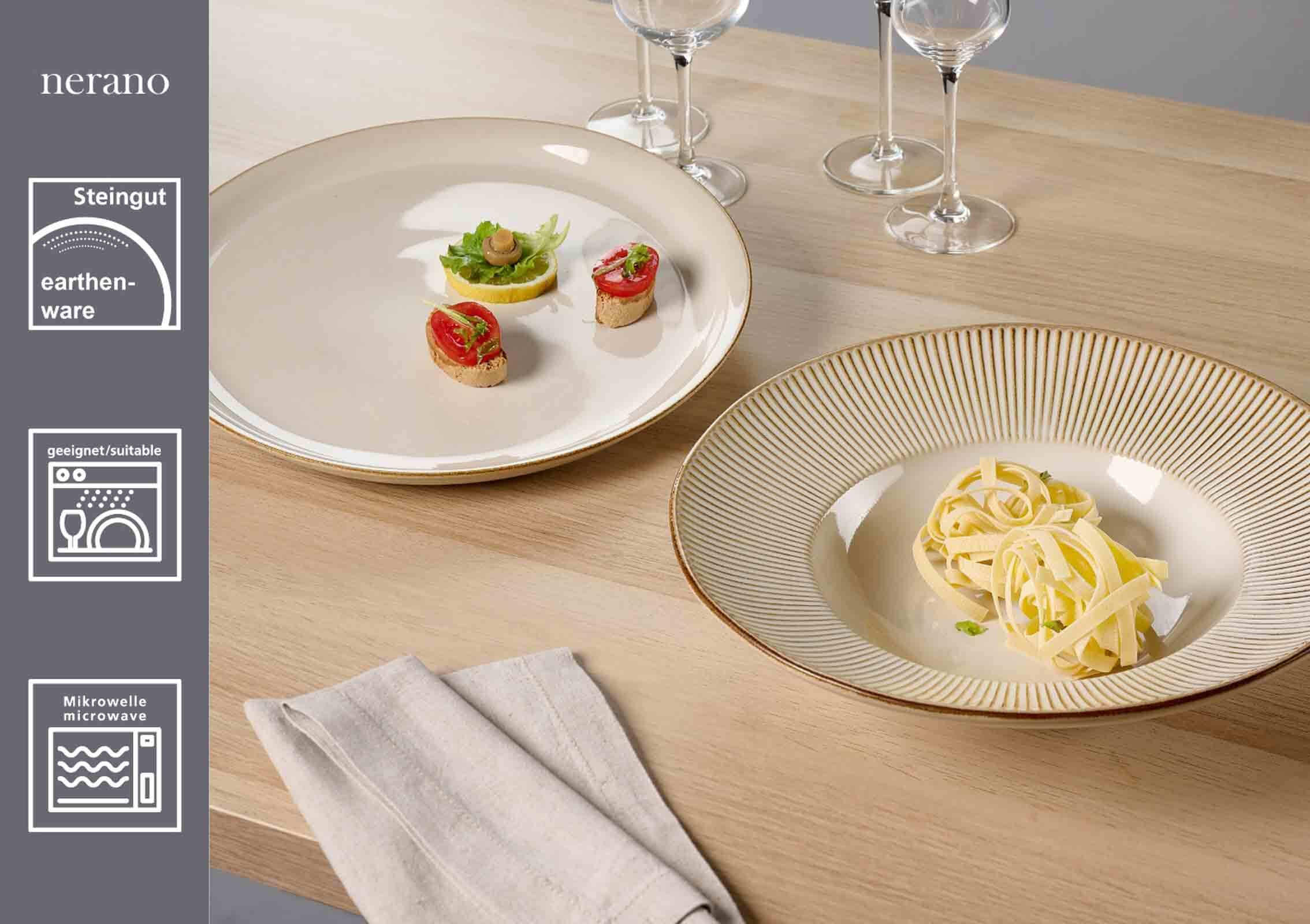 PIZZATELLER Nerano beige ø 32 cm 4er Set - Beige, Keramik (32cm) - Ritzenhoff Breker