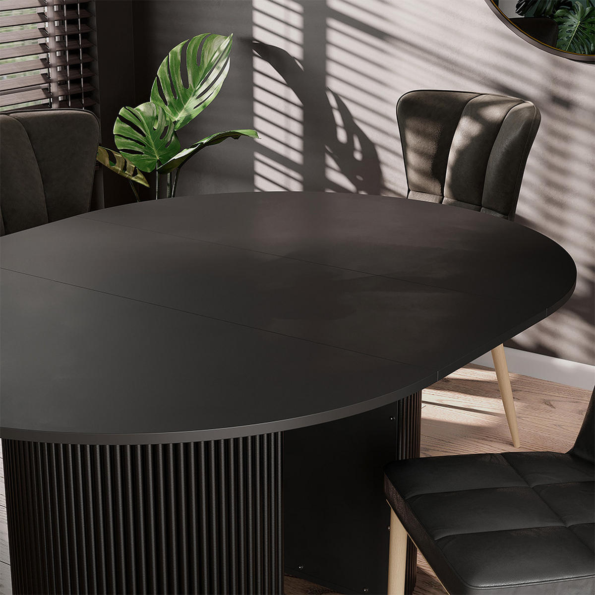 JÍDELNÍ STŮL Calero Černá - černá, kompozitní dřevo (60/120/76cm) - Vicco