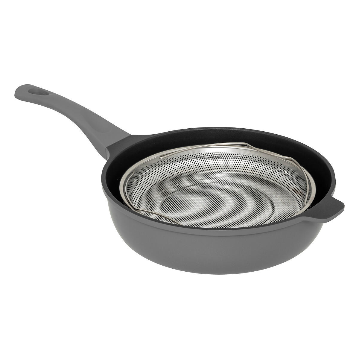 DAMPFGAR-PFANNE Healthy 4-teilig - Grau, Metall (30cm) - 5five Simply Smart