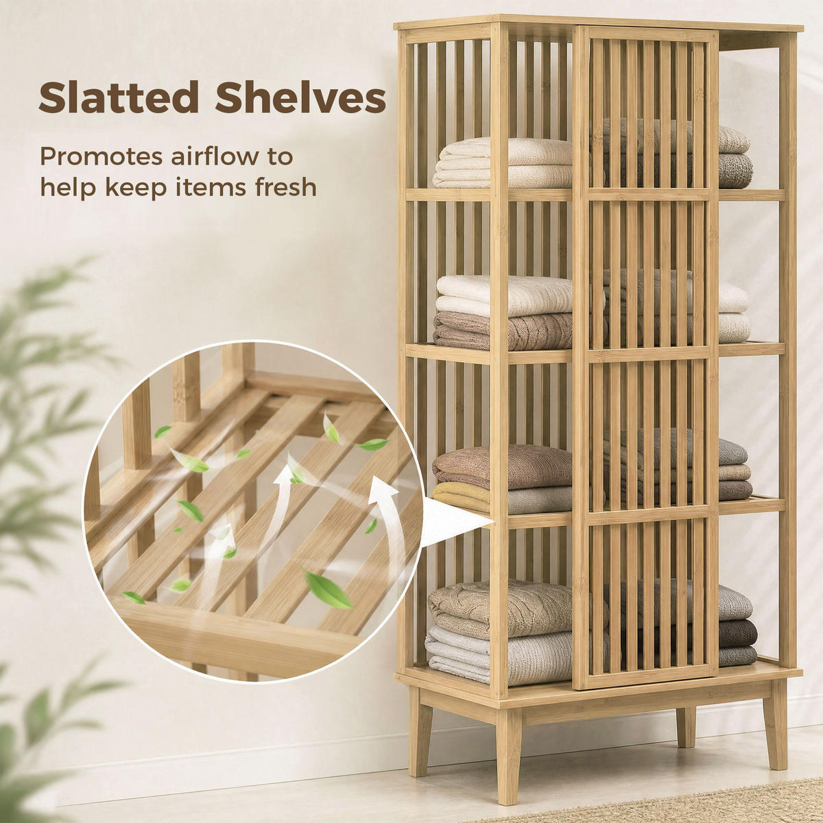 KLEIDERSCHRANK PANG-8N2T5K Naturfarben - Naturfarben, Holz (47.3/175/80cm) - PANGIVO