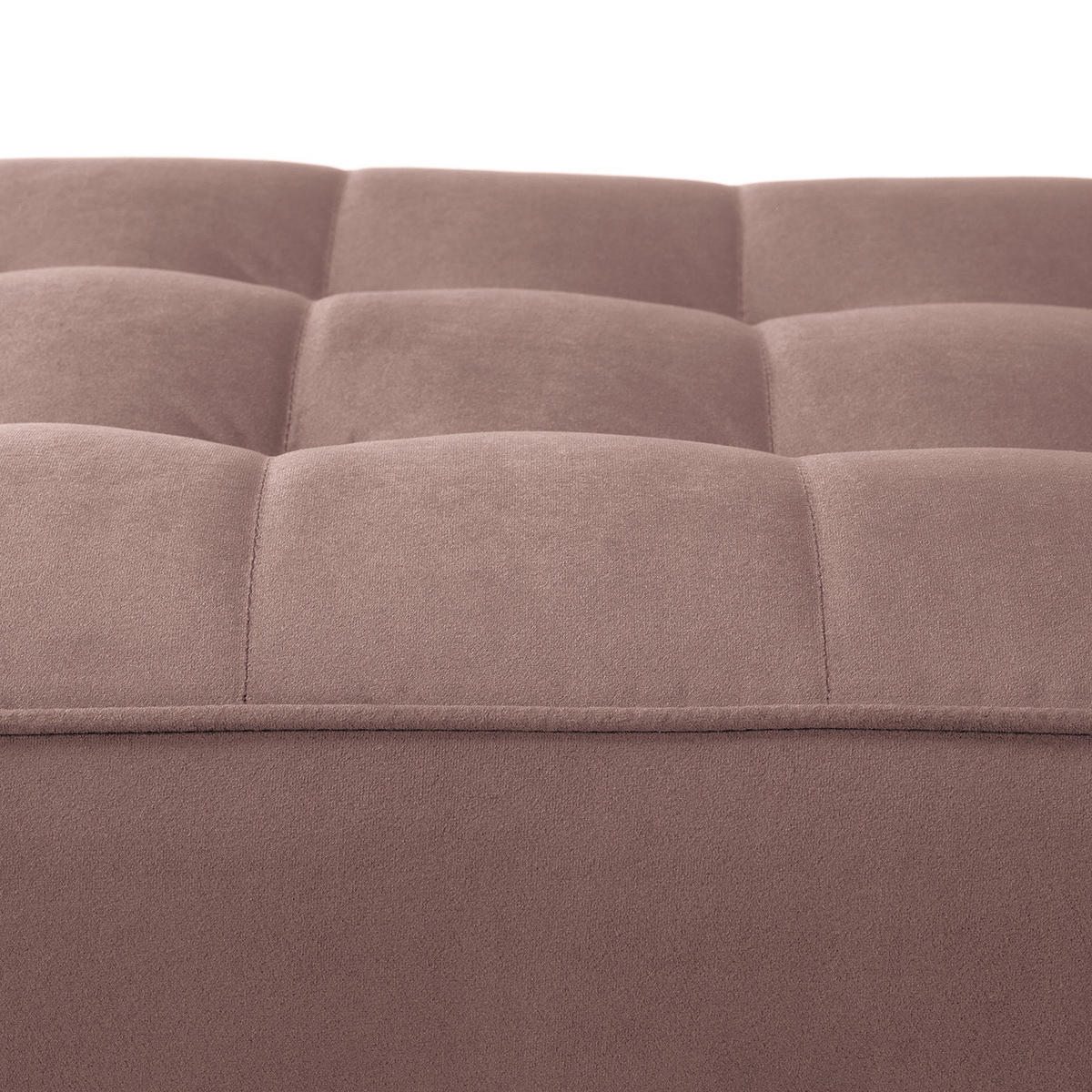 HOCKERBANK - Samt - Mauve, Birkenholz/Textil (124/43/69cm) - home24