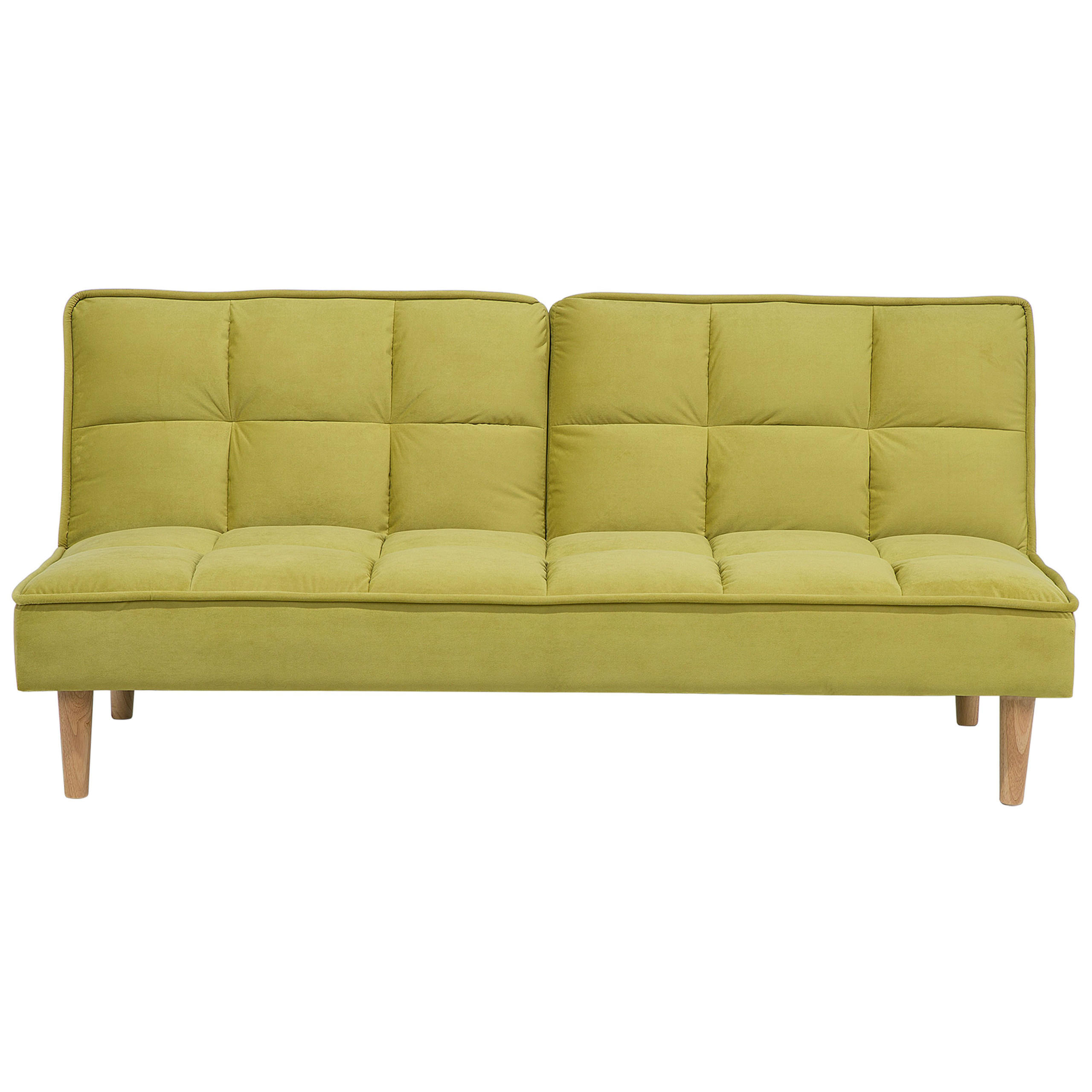 3-SITZER-SCHLAFSOFA Polyester Grün Siljan - Olivgrün, Textil (177/80/80cm) - Beliani