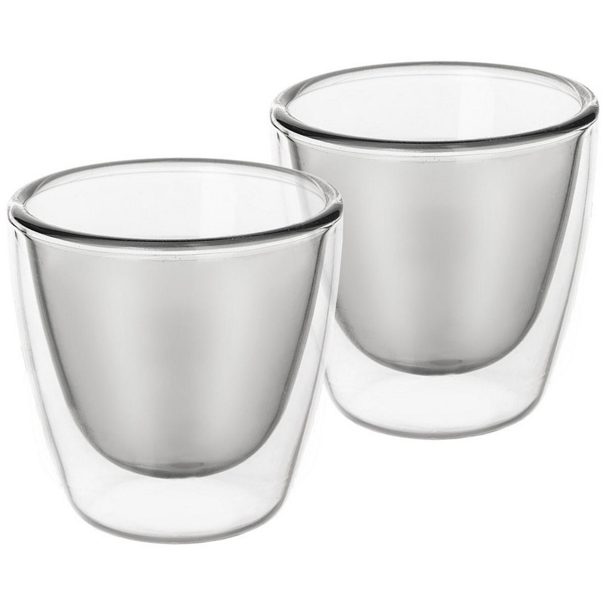 ESPRESSOGLAS-SET Double 2er-Pack transparent - Klar, Glas (0.09L) - Orion 