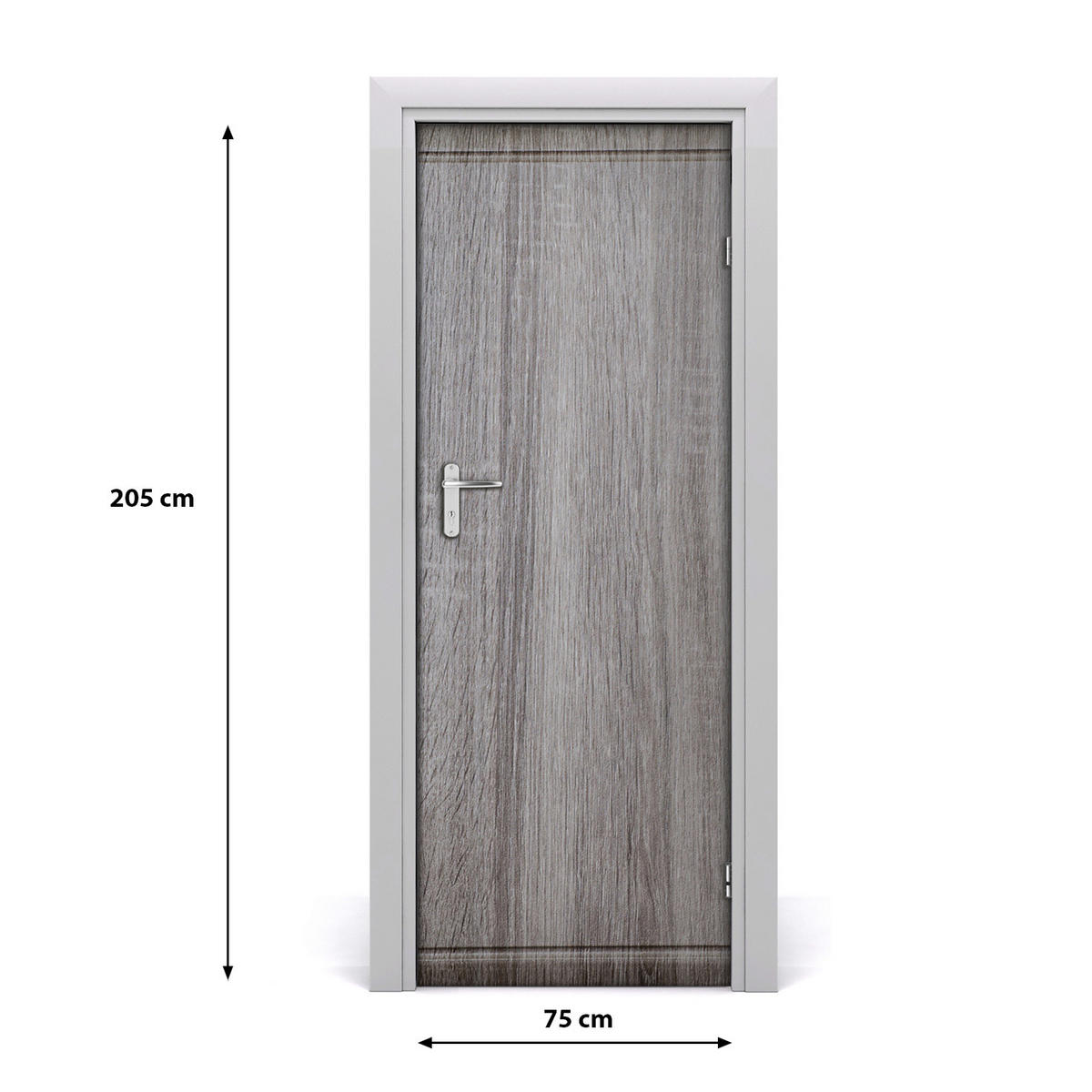 TÜRAUFKLEBER 75x205 cm Dekorativ für Türen - Greige, Kunststoff (75/205/0.01cm) - TULUP