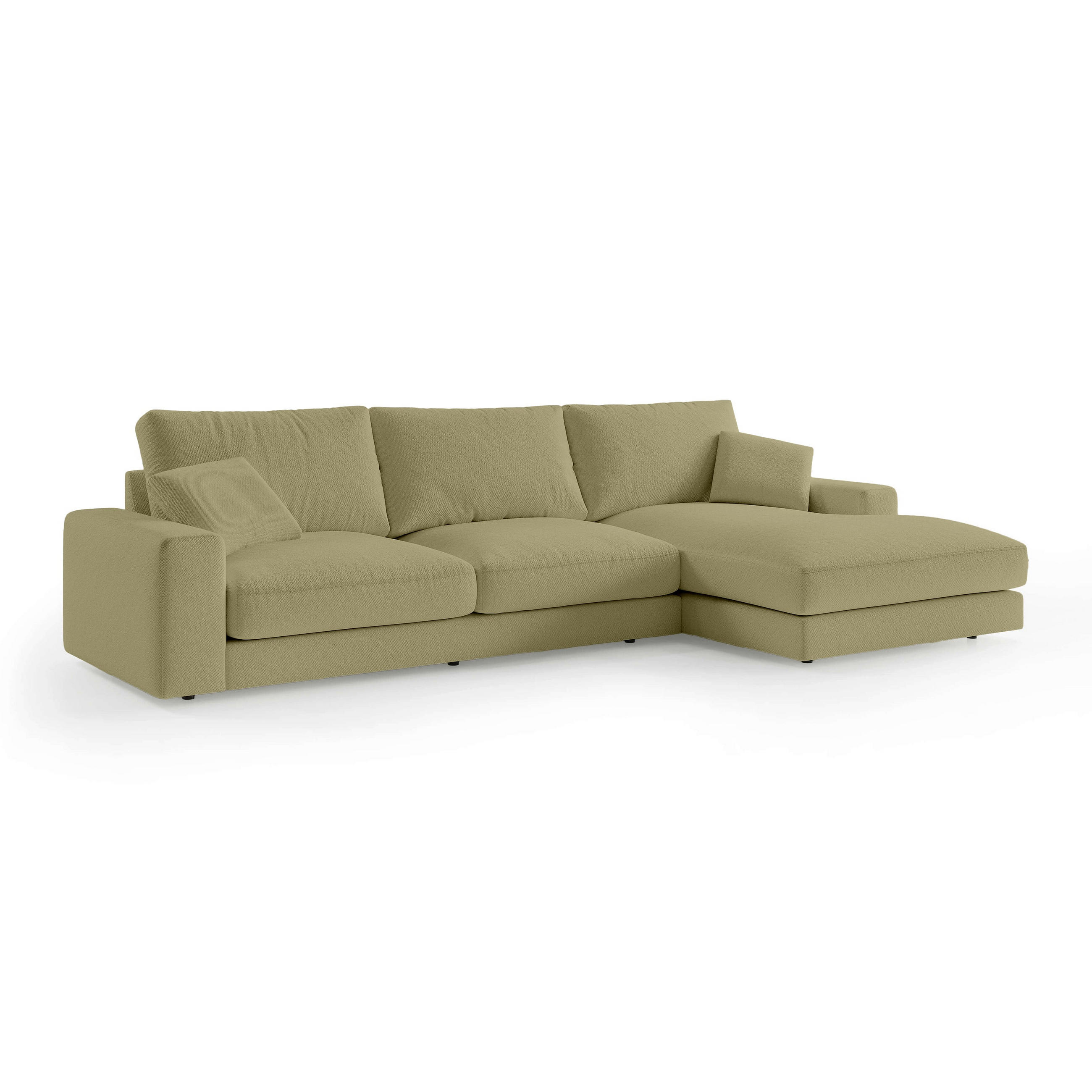 ECKSOFA Harvesty Goldfarben - Goldfarben, Textil (332/92/169cm) - Pillovely