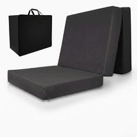 VISCO KLAPPMATRATZE VS95201x100x14cm mit Husse Anthrazit (2tlg) - Anthrazit, Textil - Beautissu 
