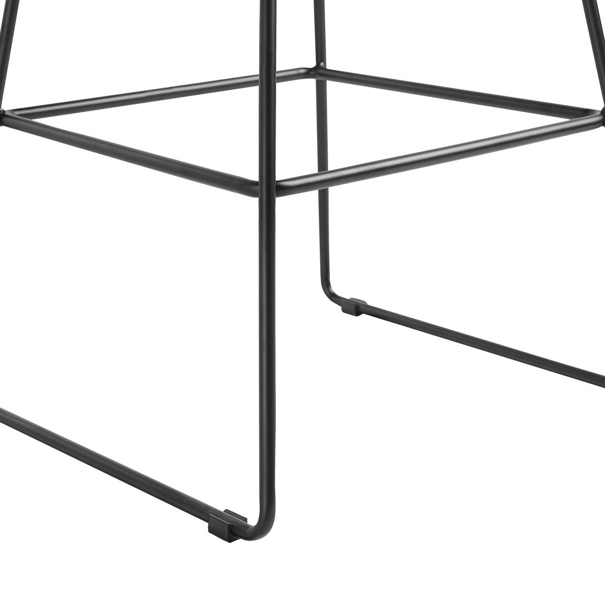 BARSTUHL 2er-Set Metall Schwarz Preston - Schwarz, Textil/Metall (49/113/54cm) - Beliani