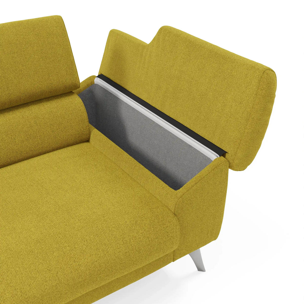 LINEARSOFA Donatello - Gelb, Metall (213/76/102cm) - Divani.store