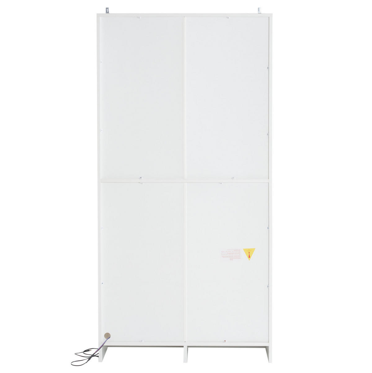 VITRINE 160/40/160 cm mit LED-Beleuchtung, Flügeltüren und verstellbaren Einlegeböden aus Spanplatte, Weiß - Weiß, Holzwerkstoff (160/160/40cm) - Redom