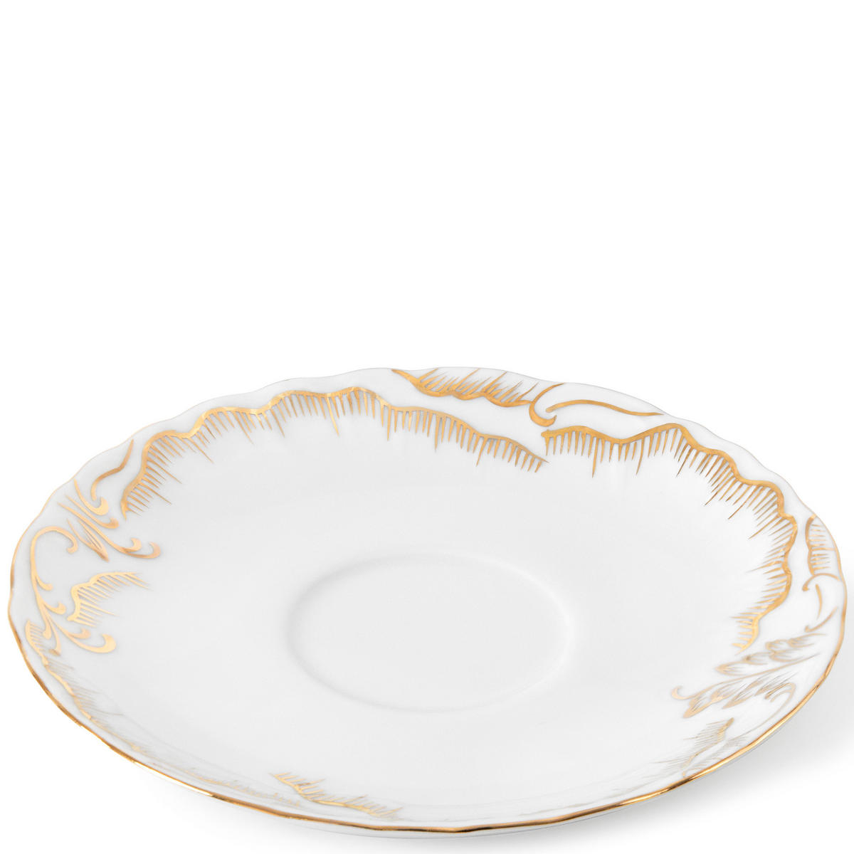 KAFFESERVICE CMIELOW ROCOCO Kaffetassen-Set - Goldfarben/Weiß, Keramik (15.7/7.5/15.7cm) - KONSIMO®