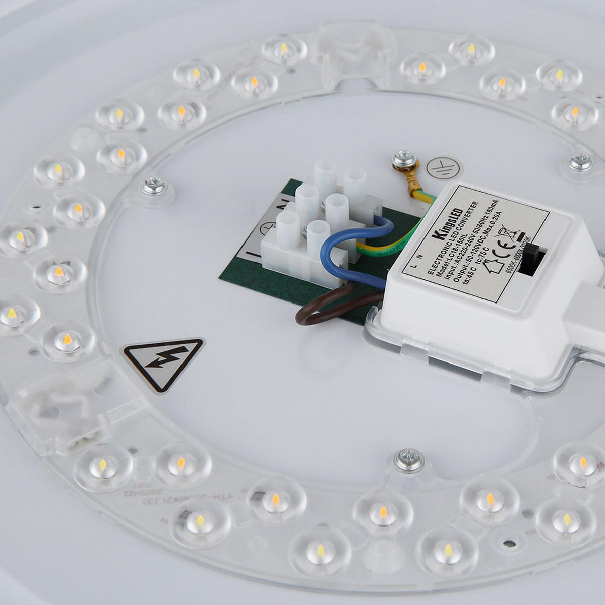 LED DECKENLEUCHTE Callie Chrom Weiß - Weiß, Metall (38/38/5.5cm) - Globo Lighting