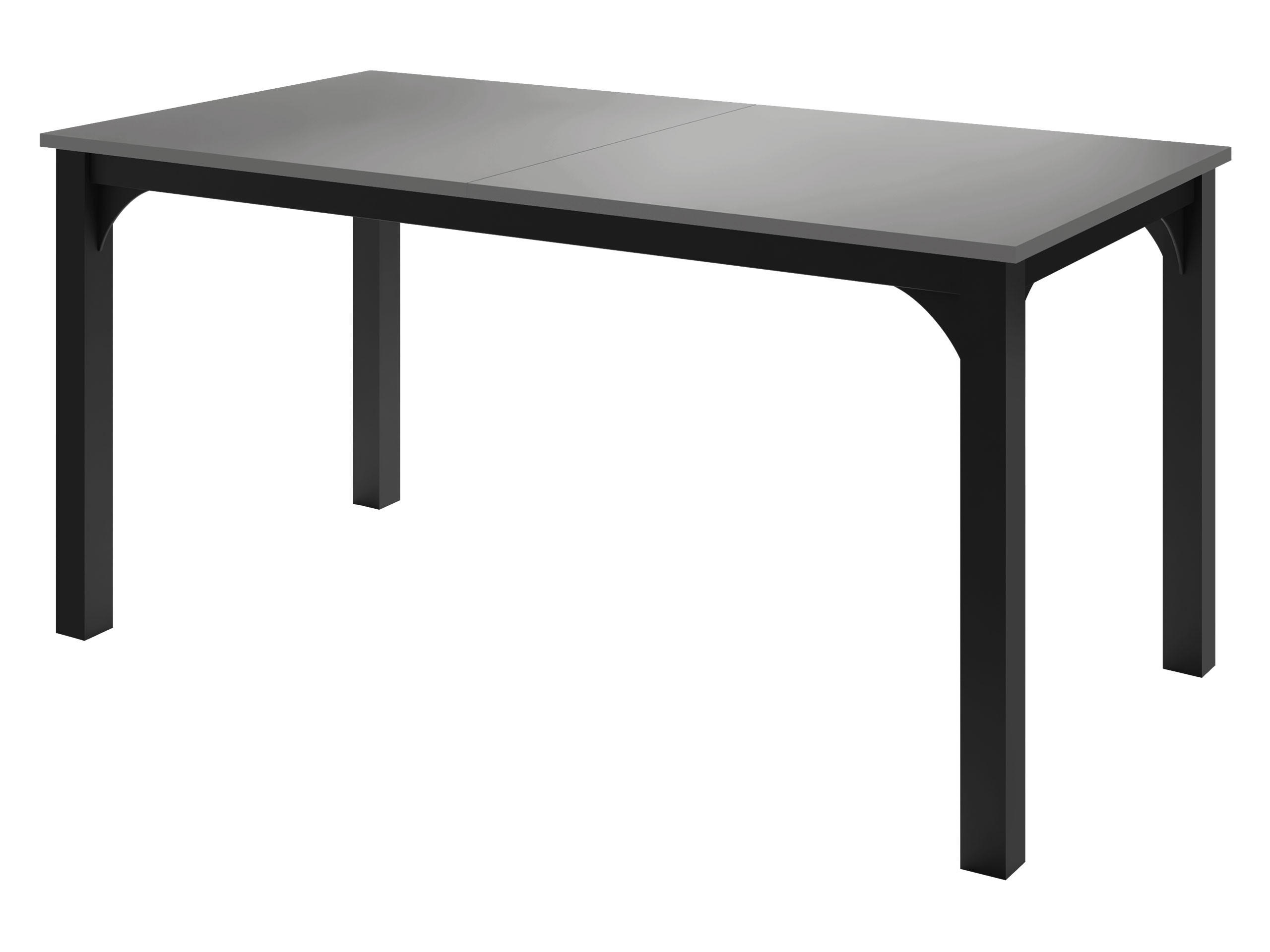 ESSTISCH Focus 160 - Schwarz/Grau, Holzwerkstoff/Metall (90/160/76cm) - MIRJAN24