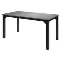 ESSTISCH Focus 160 - Schwarz/Grau, Holzwerkstoff/Metall (90/160/76cm) - MIRJAN24