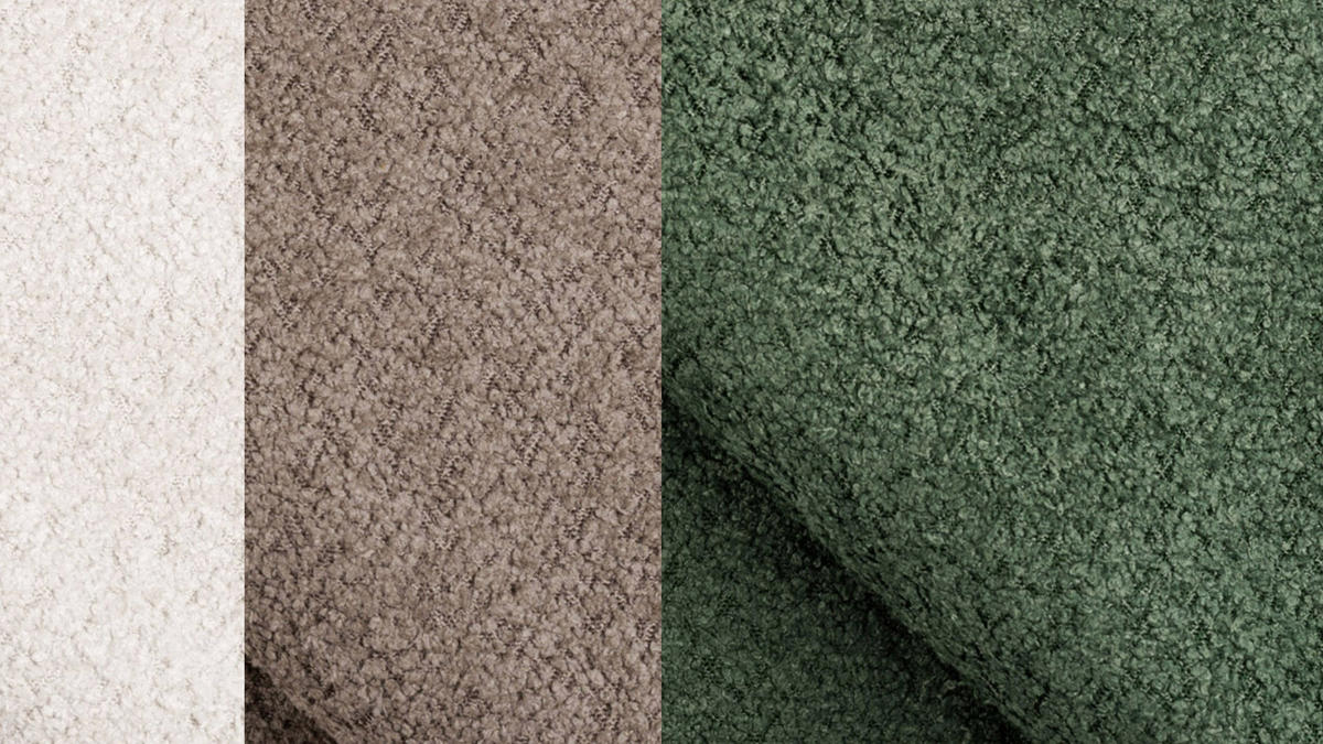 ECKSOFA CALME 5-Sitzer, olive und beige - Olivgrün, Holz/Textil (294/229cm) - Courtois Laville