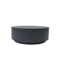COUCHTISCH ROME Groß aus Beton 101 x 101 x 36 cm - Schwarz, Naturmaterialien (101/101/36cm) - Elementi