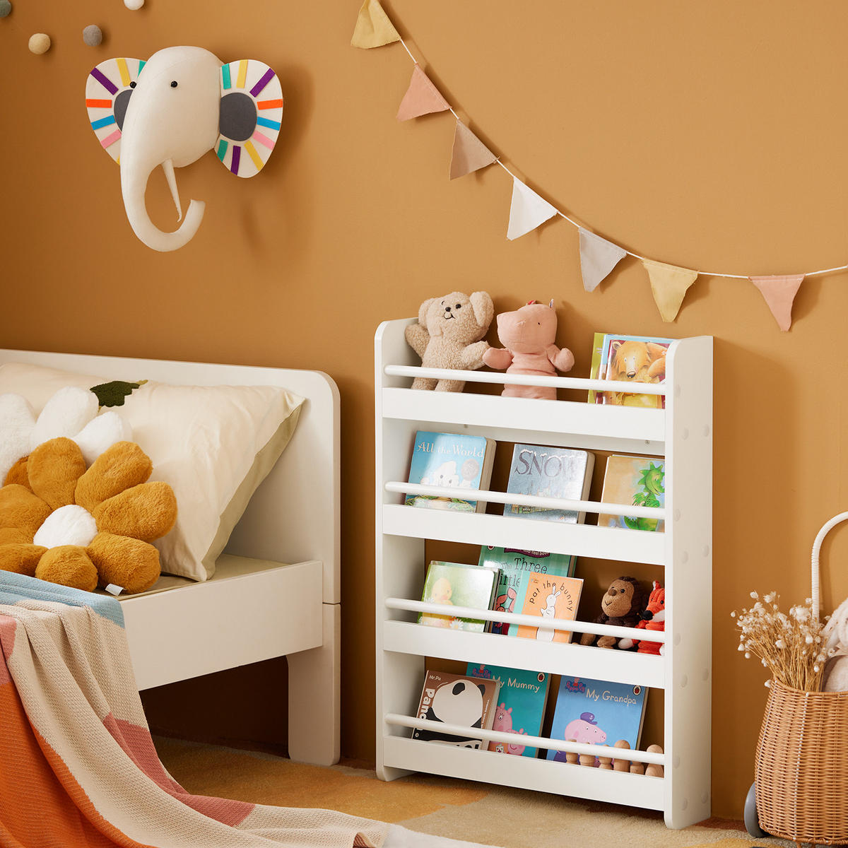 KINDERREGAL Weiß - Weiß, Holz/Holzwerkstoff (60/80/12cm) - SoBuy