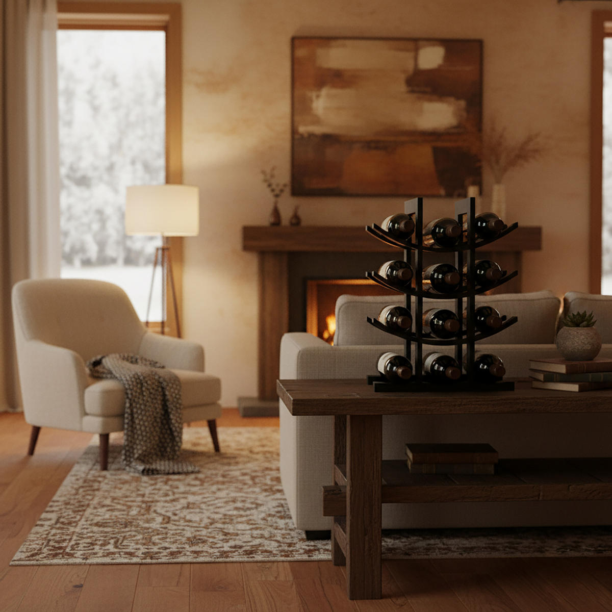 WEINREGAL - Schwarz, Holz (30/14.5/41cm) - Relaxdays