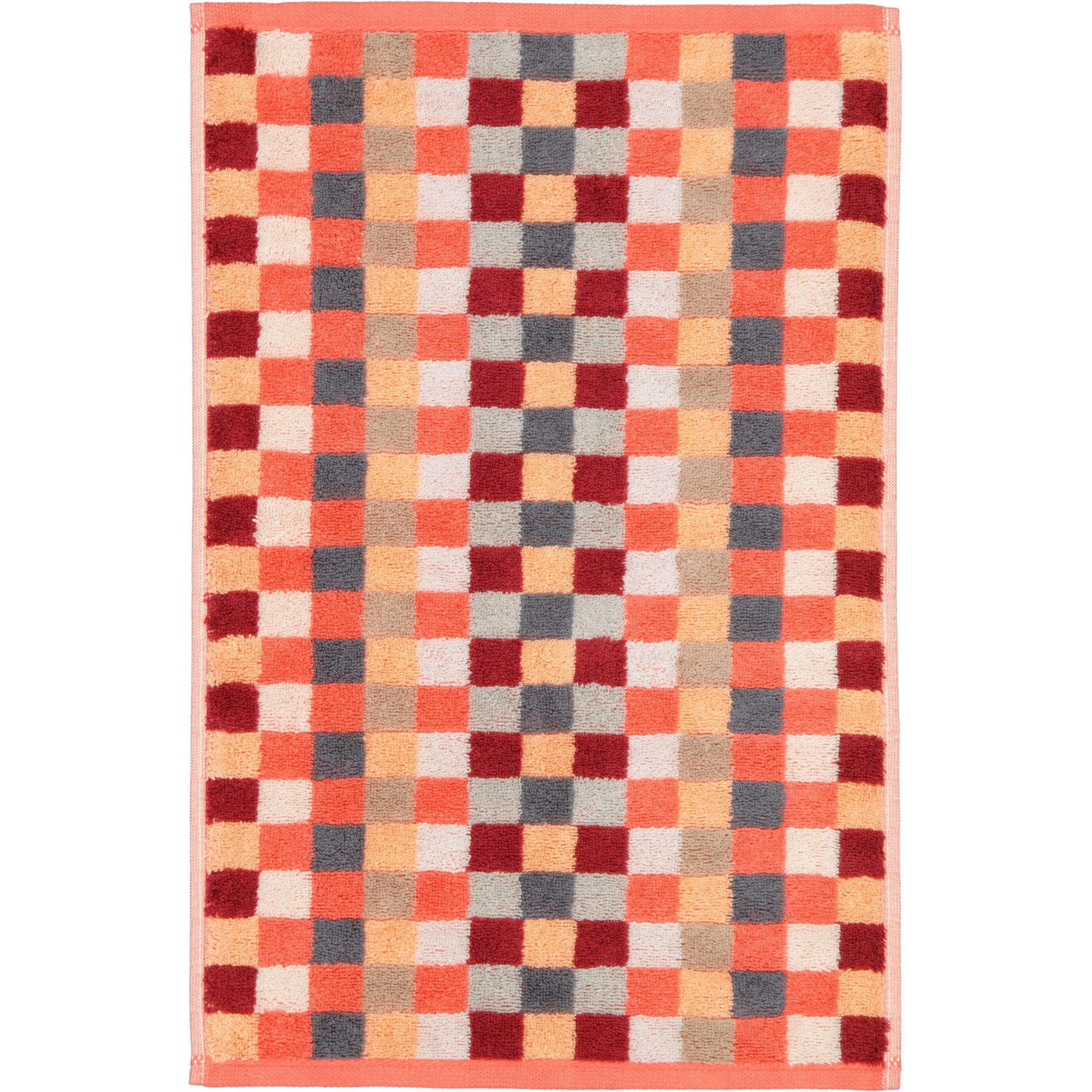 HANDTÜCHER UNIQUE KARO 942 KORALLE - 22 - Rot, Textil (30/50cm) - Cawö