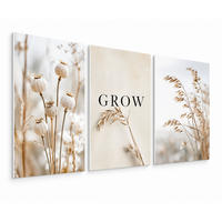 BILDERSET 3er-Set 40x60 cm Gräser beige weiß - Beige, Kunststoff (40/60cm) - artissimo