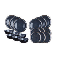 SERVICE Die Essentials Iris - 18 Teile - Nachtblau - Blau, Keramik (1/1/1cm) - Björn