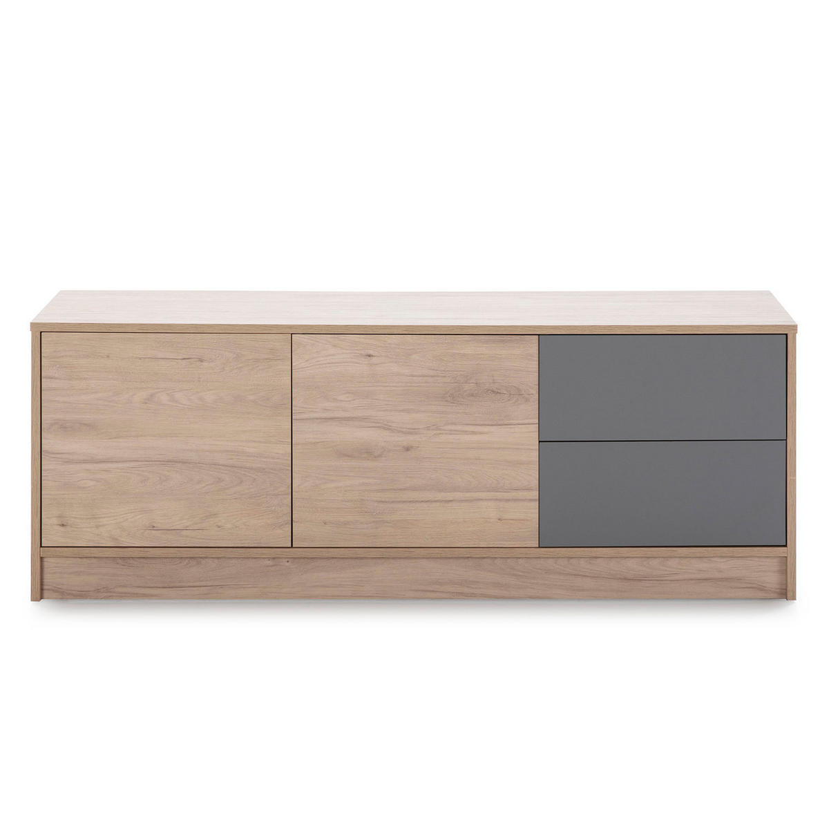 TV-ELEMENT Panama 2 Schubladen 2 Türen - Wildeiche, Holzwerkstoff (136/51/40cm) - VS Venta-stock
